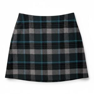Uniqlo Plaid A-Line Women's 0 Wool Blend Lined Mini Skirt School Girl Clueless